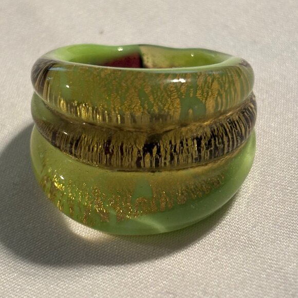 Murano Glass Ring - Size 8.5 - Picture 1 of 4